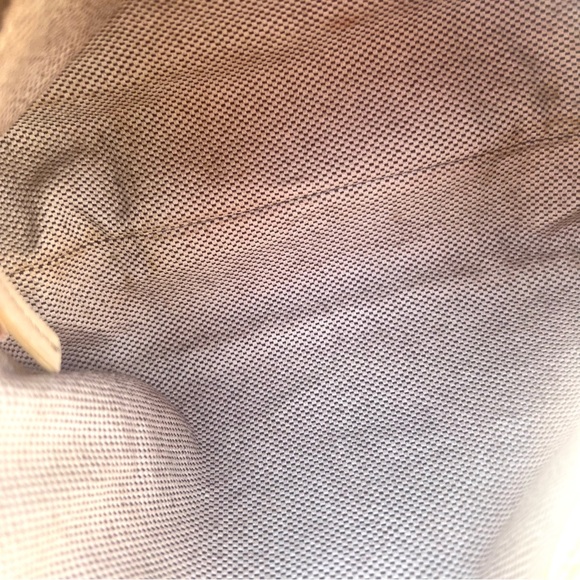 Dooney & Bourke Vintage Leather Canvas Monogram Shoulder Satchel Cream GUC - Picture 8 of 14